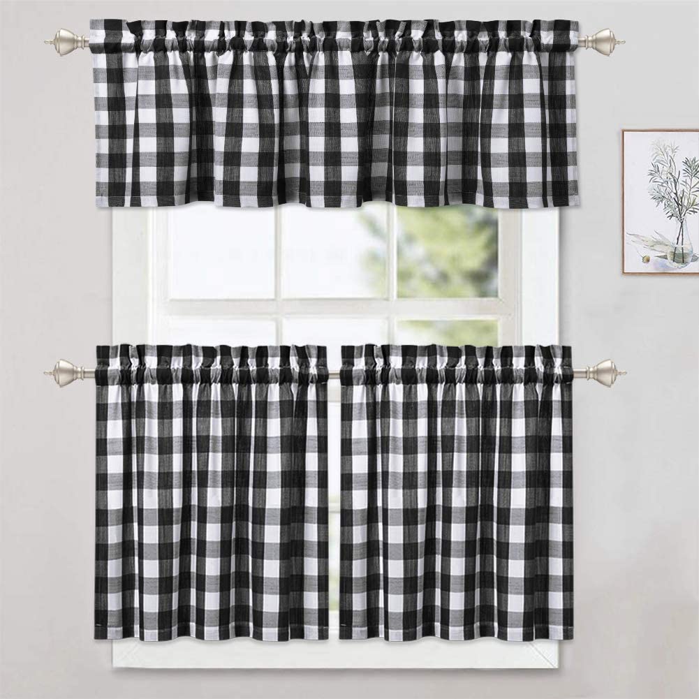 Buffalo Plaid Valance Curtains